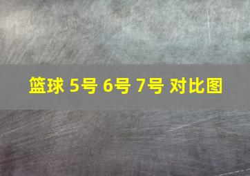 篮球 5号 6号 7号 对比图